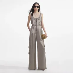 Satin Jumpsuit^self-portrait Fashion