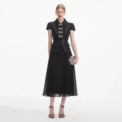Boucle Bow Midi Dress^self-portrait Best