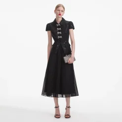 Boucle Bow Midi Dress^self-portrait Best