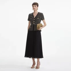 Boucle Chiffon Midi Dress^self-portrait Best