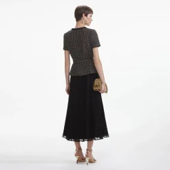 Boucle Chiffon Midi Dress^self-portrait Best