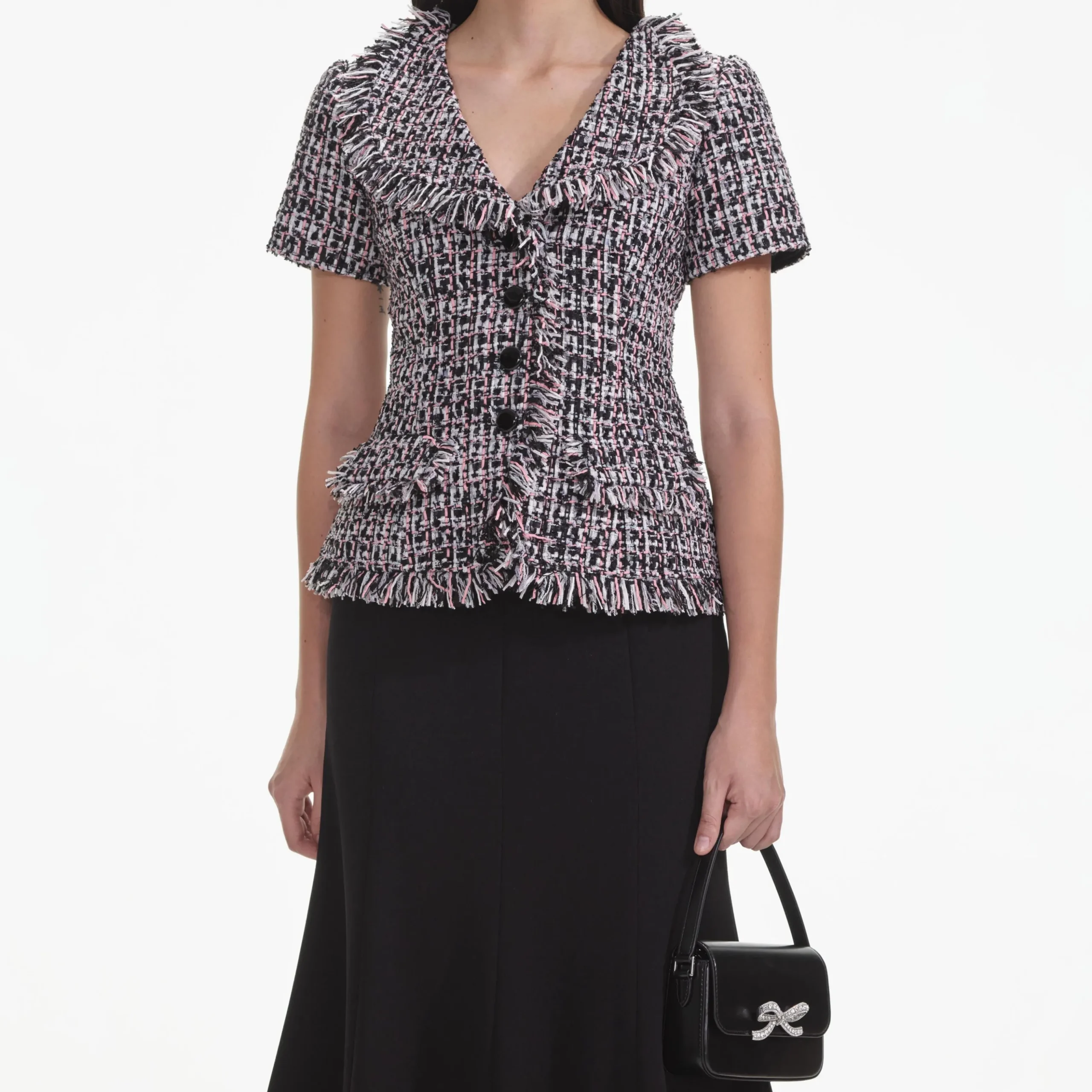 Boucle Fringed Midi Dress^self-portrait Cheap