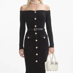 Chenille Knit Midi Dress^self-portrait Discount
