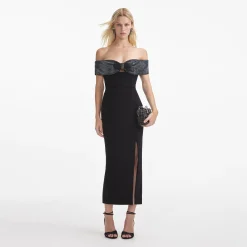 Crepe Bow Midi Dress^self-portrait Best