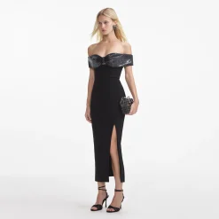 Crepe Bow Midi Dress^self-portrait Best
