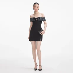 Crepe Bow Mini Dress^self-portrait Store