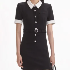 Crepe Contrast Mini Dress^self-portrait Shop