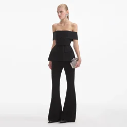 Crepe Off Shoulder Jumpsuit^self-portrait Clearance