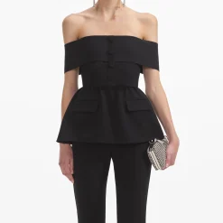 Crepe Off Shoulder Jumpsuit^self-portrait Clearance