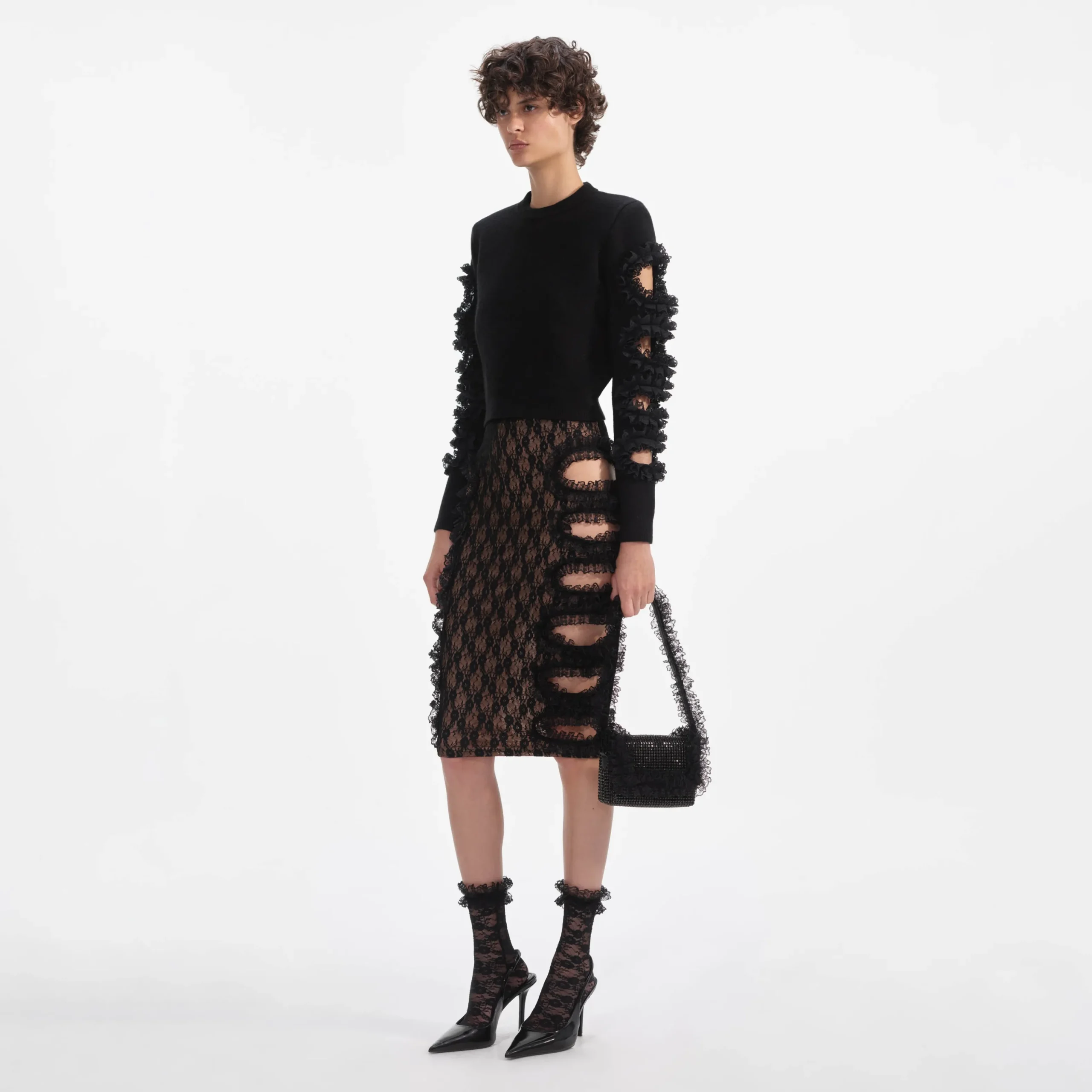 Cut Out Lace Detail Jumper^self-portrait Sale