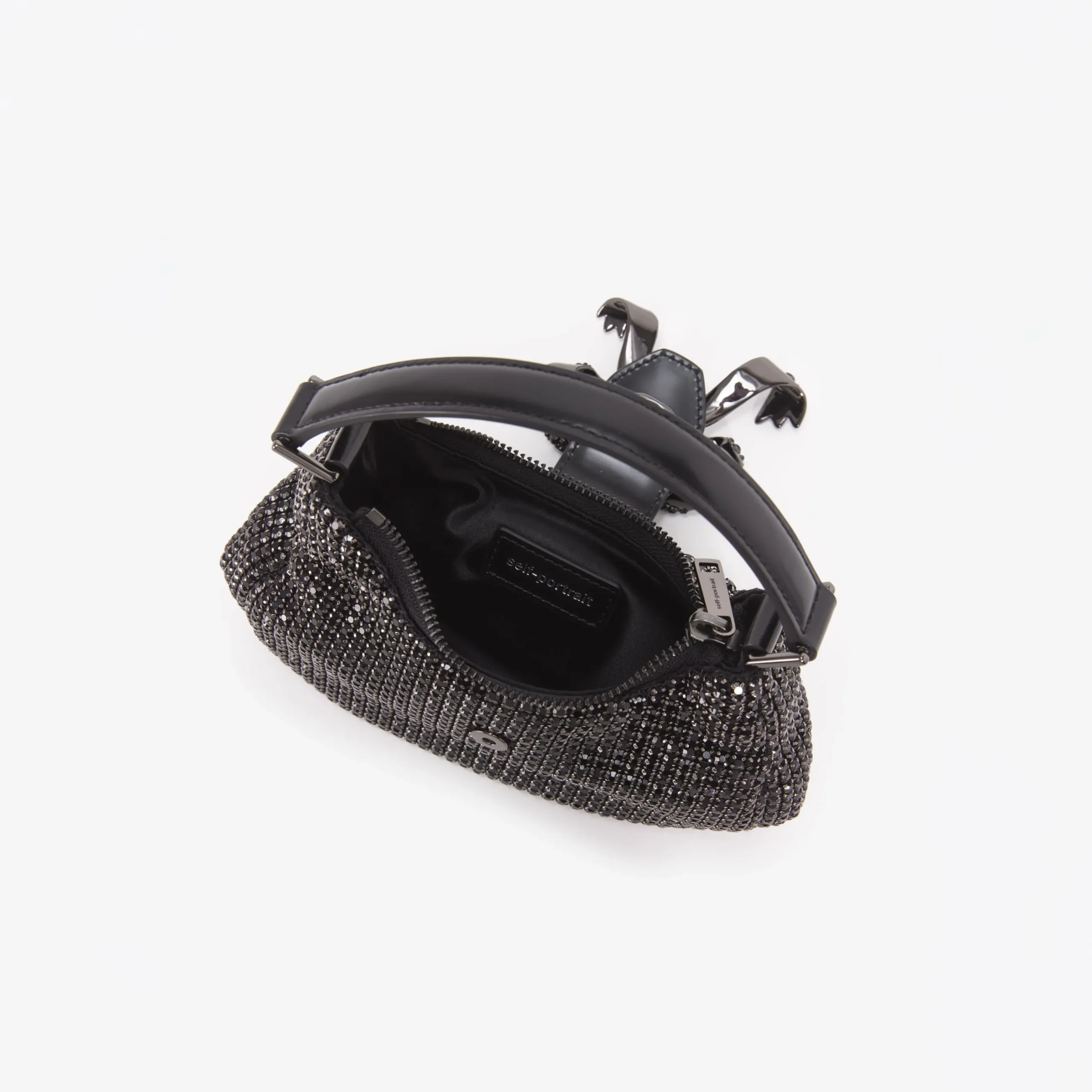 Diamante Crescent Bow Bag^self-portrait Hot