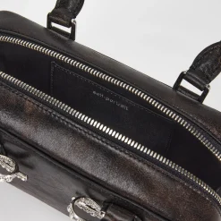 Distressed Leather Mini Tote Bag^self-portrait Clearance
