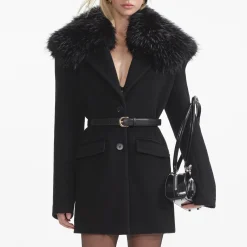 Faux Fur Collar Coat^self-portrait Shop