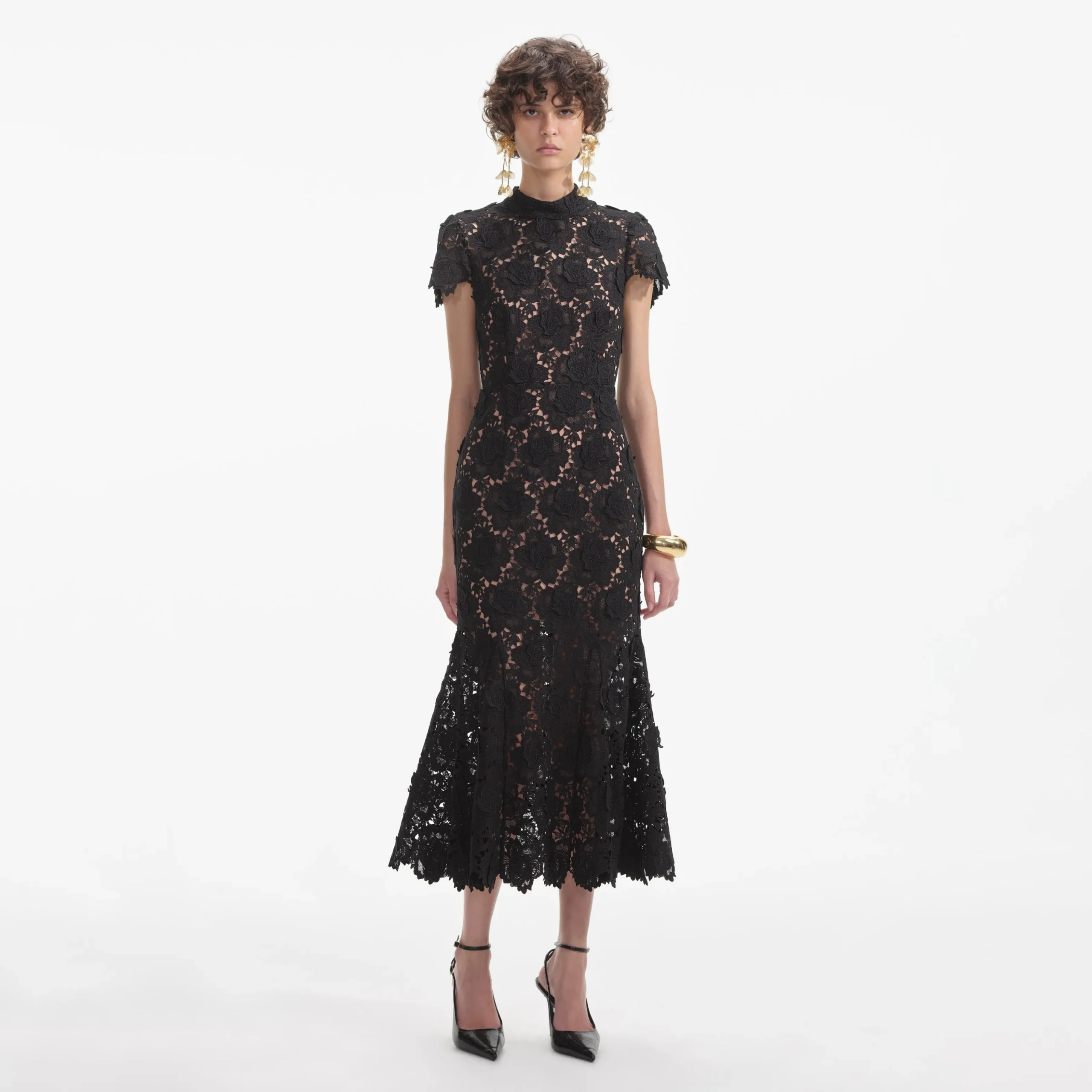 Flower Lace Midi Dress^self-portrait Shop