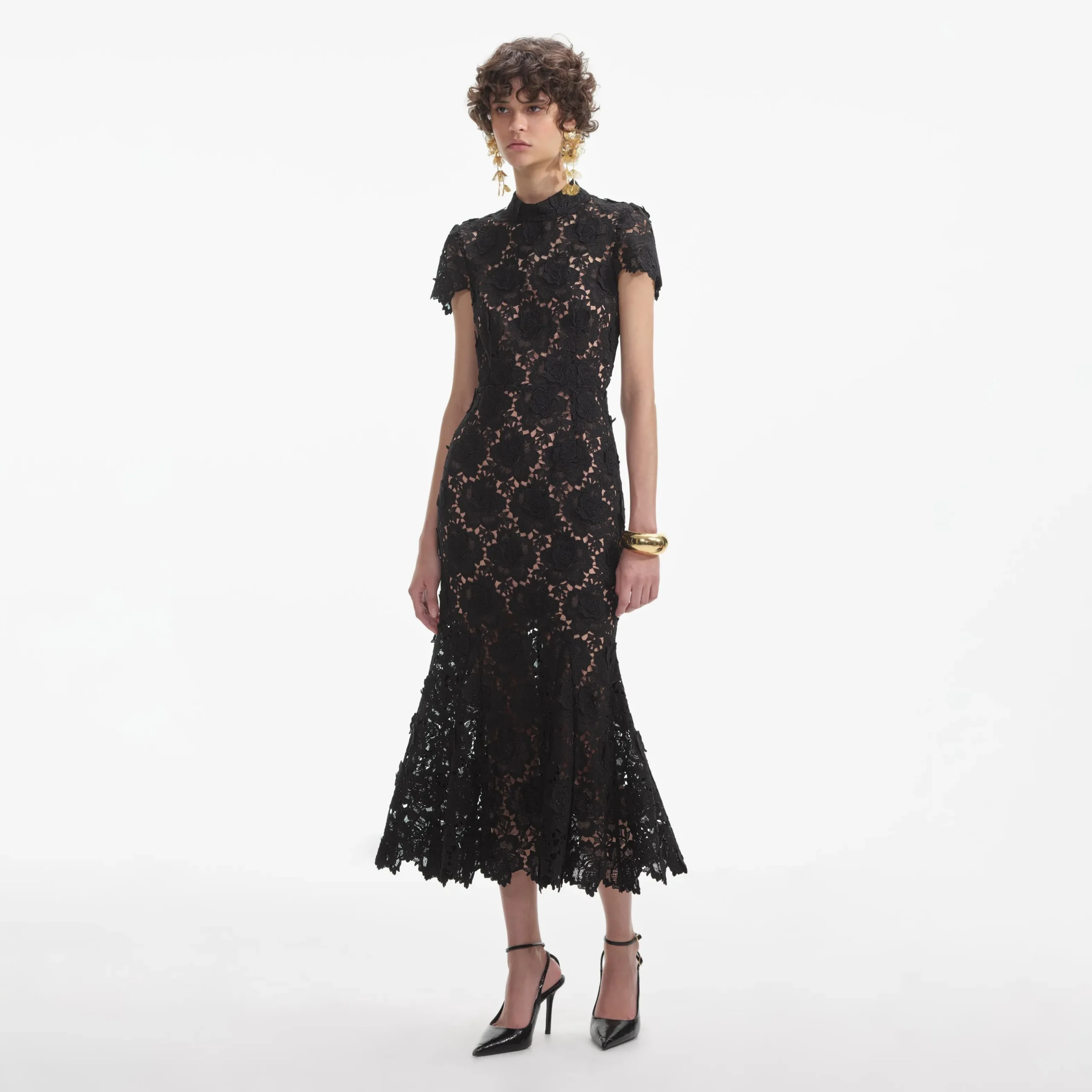 Flower Lace Midi Dress^self-portrait Shop
