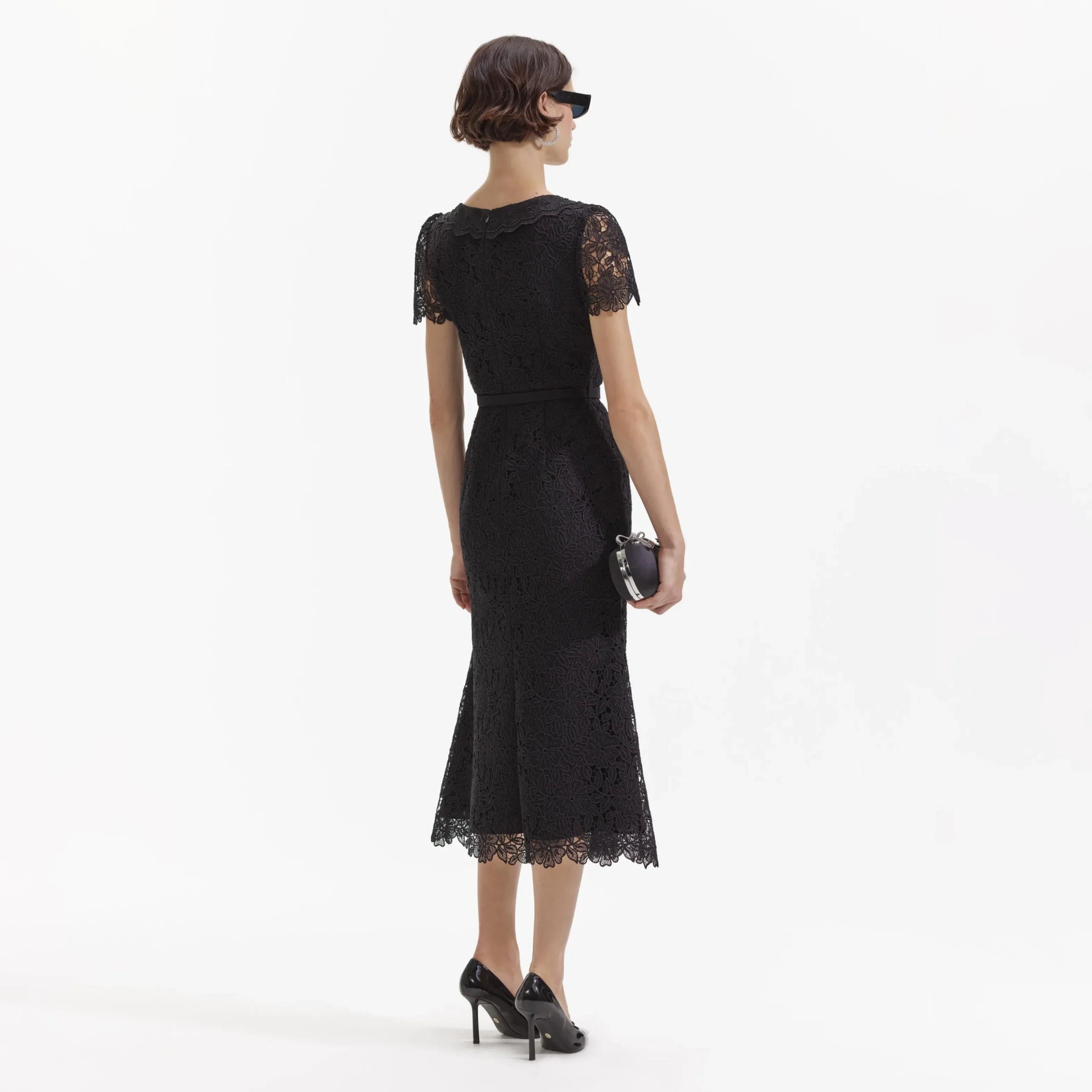 Guipure Lace Button Midi Dress^self-portrait Cheap