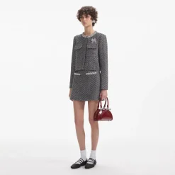 Herringbone Embellished Jacket^self-portrait Best Sale