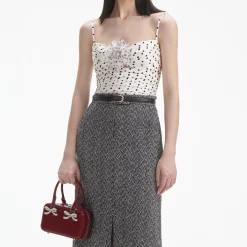 Herringbone Midi Skirt^self-portrait Best Sale