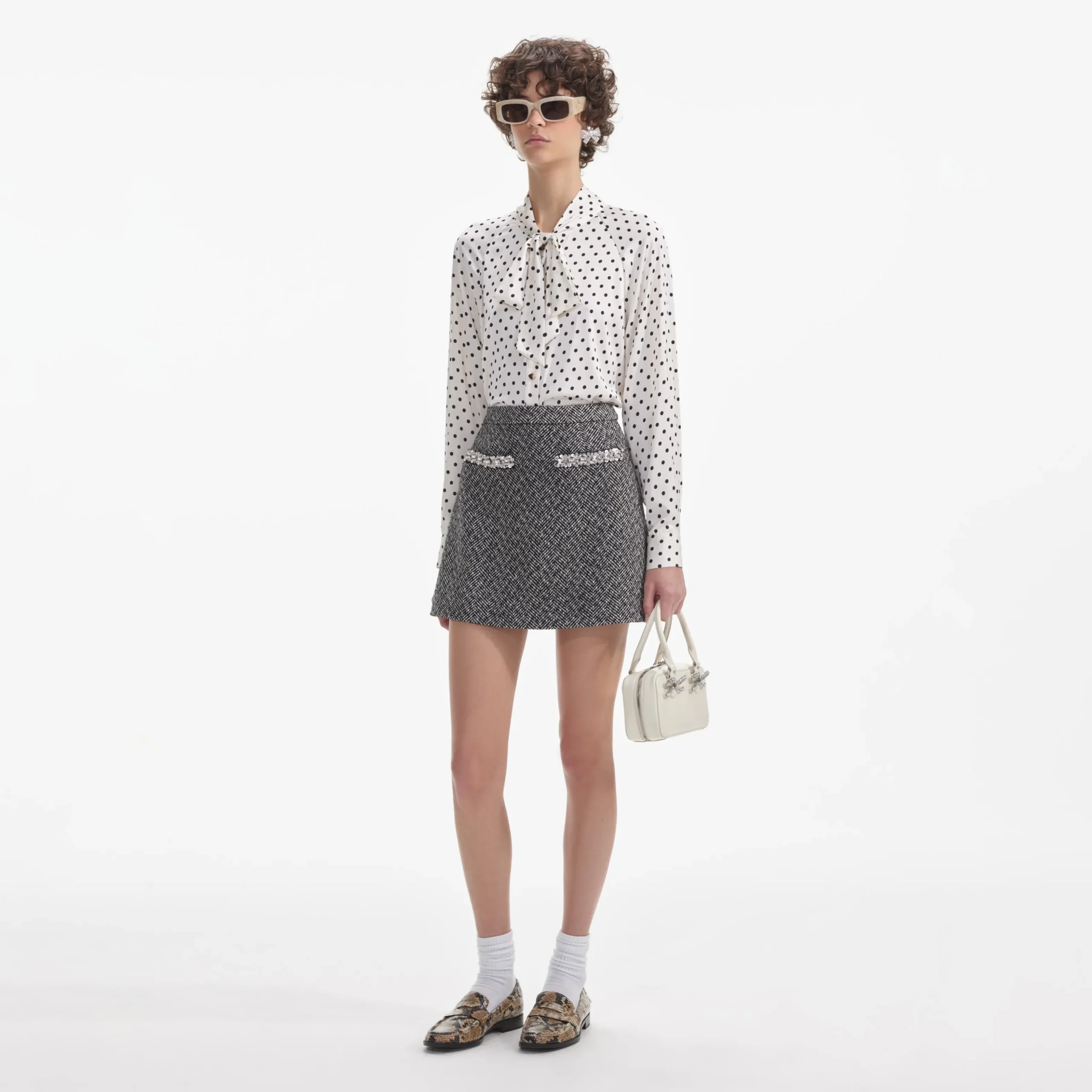 Herringbone Mini Skirt^self-portrait Flash Sale