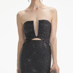 Jersey Rhinestone Maxi Dress^self-portrait Hot
