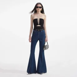 Jersey Rhinestone Top^self-portrait Shop