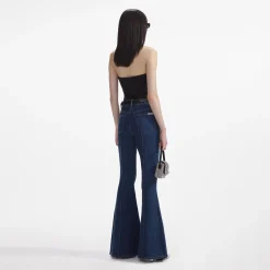 Jersey Rhinestone Top^self-portrait Shop