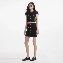Jewel Button Knit Mini Skirt^self-portrait Flash Sale