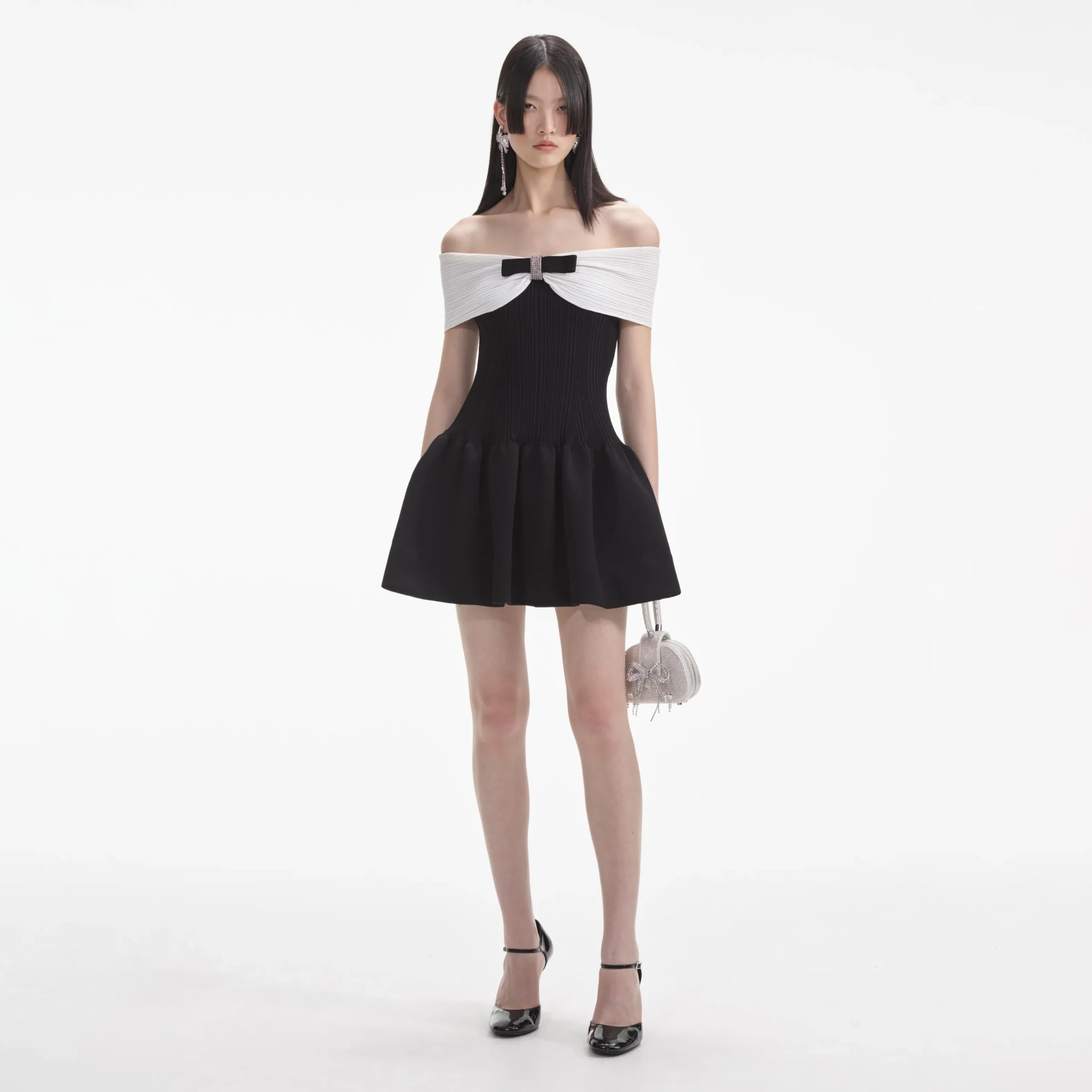 Knit Bow Mini Dress^self-portrait Store