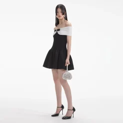 Knit Bow Mini Dress^self-portrait Store