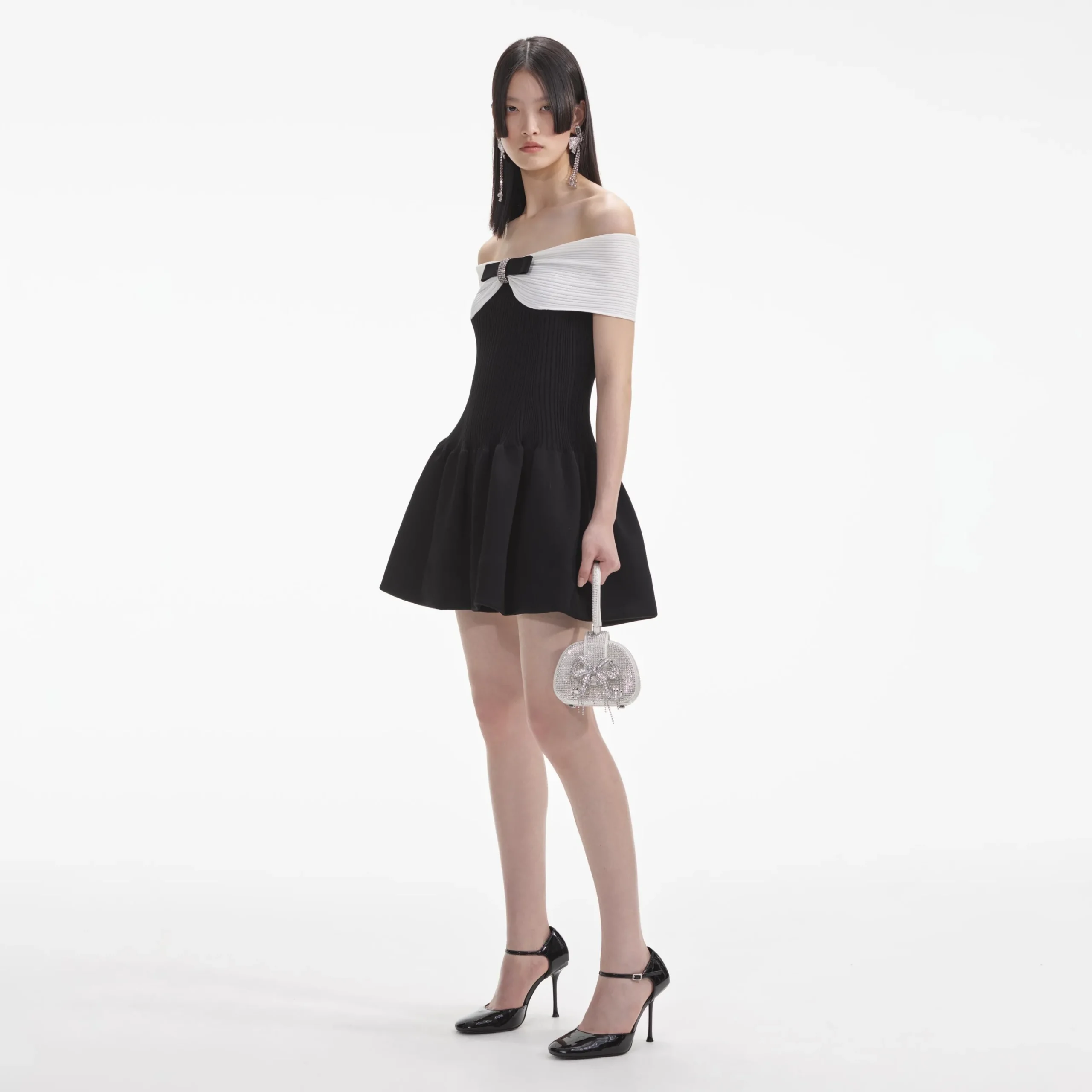 Knit Bow Mini Dress^self-portrait Store