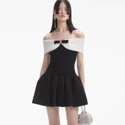 Knit Bow Mini Dress^self-portrait Store