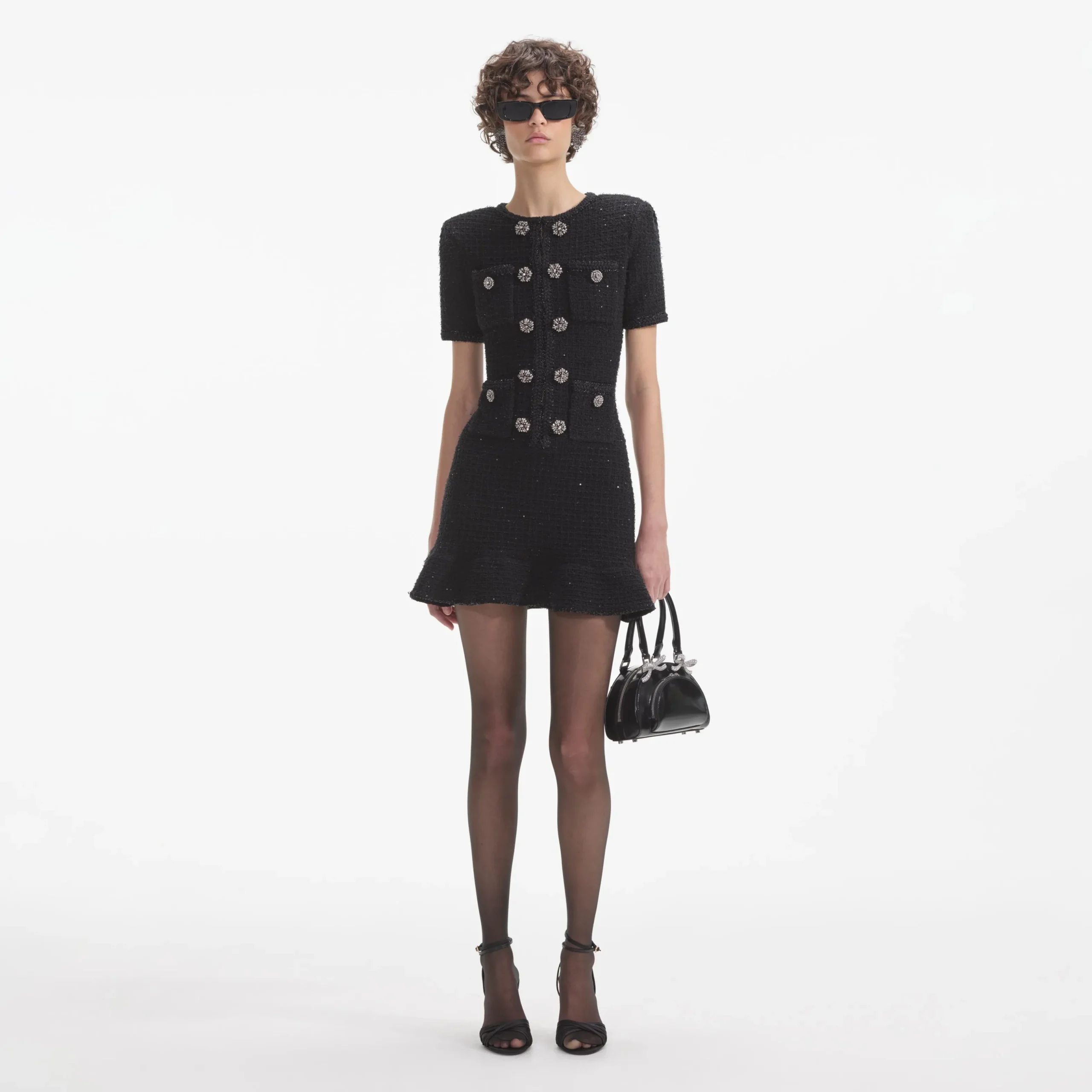 Knit Buttoned Mini Dress^self-portrait New