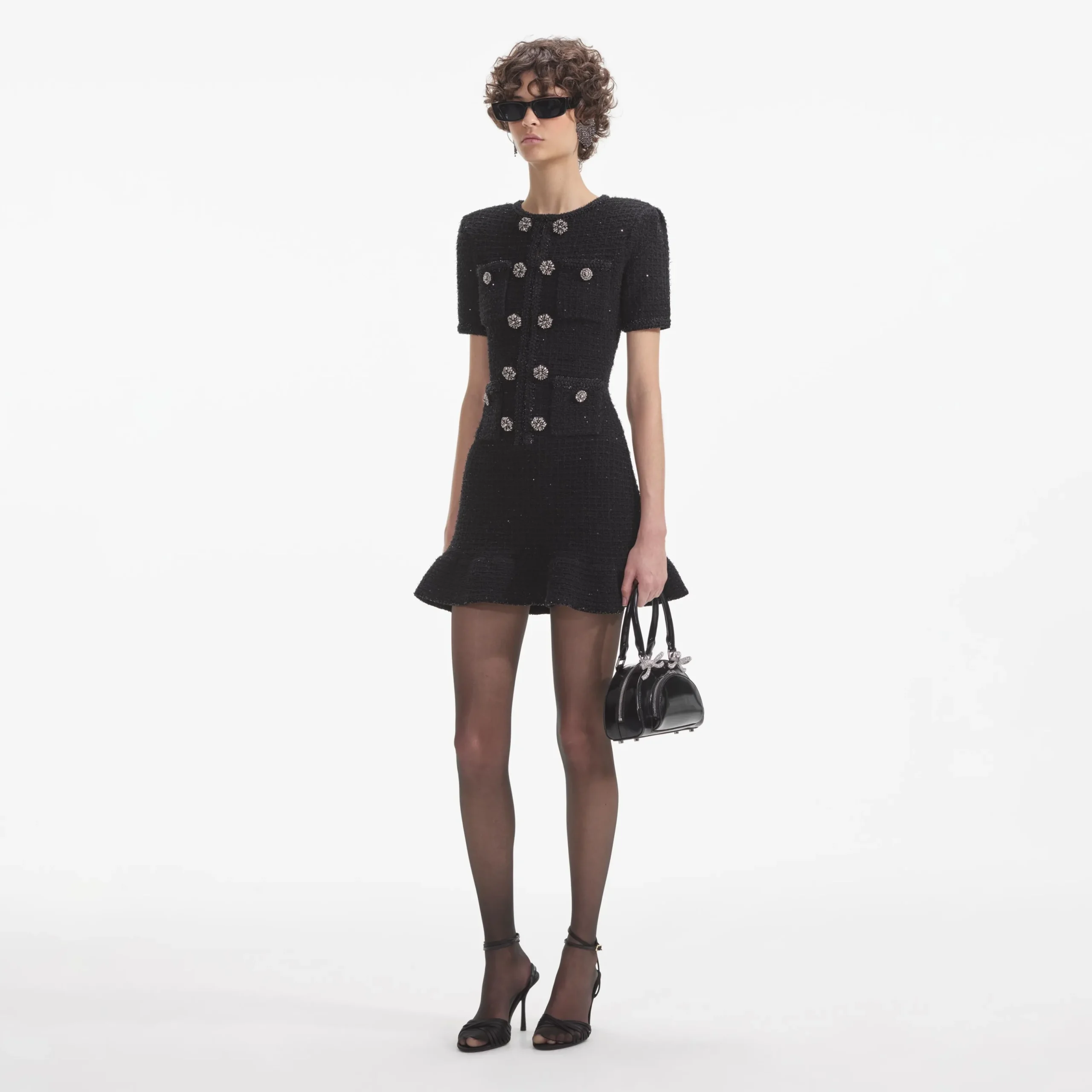 Knit Buttoned Mini Dress^self-portrait New