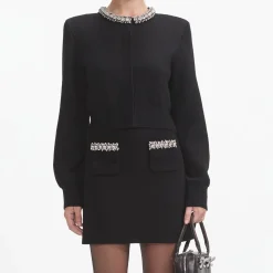 Knit Embellished Mini Skirt^self-portrait Discount