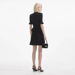 Knit Peplum Mini Dress^self-portrait Fashion