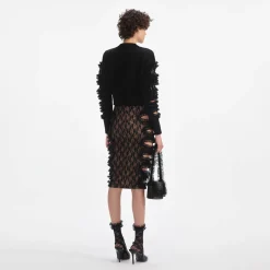 Lace Cut Out Midi Skirt^self-portrait Best Sale