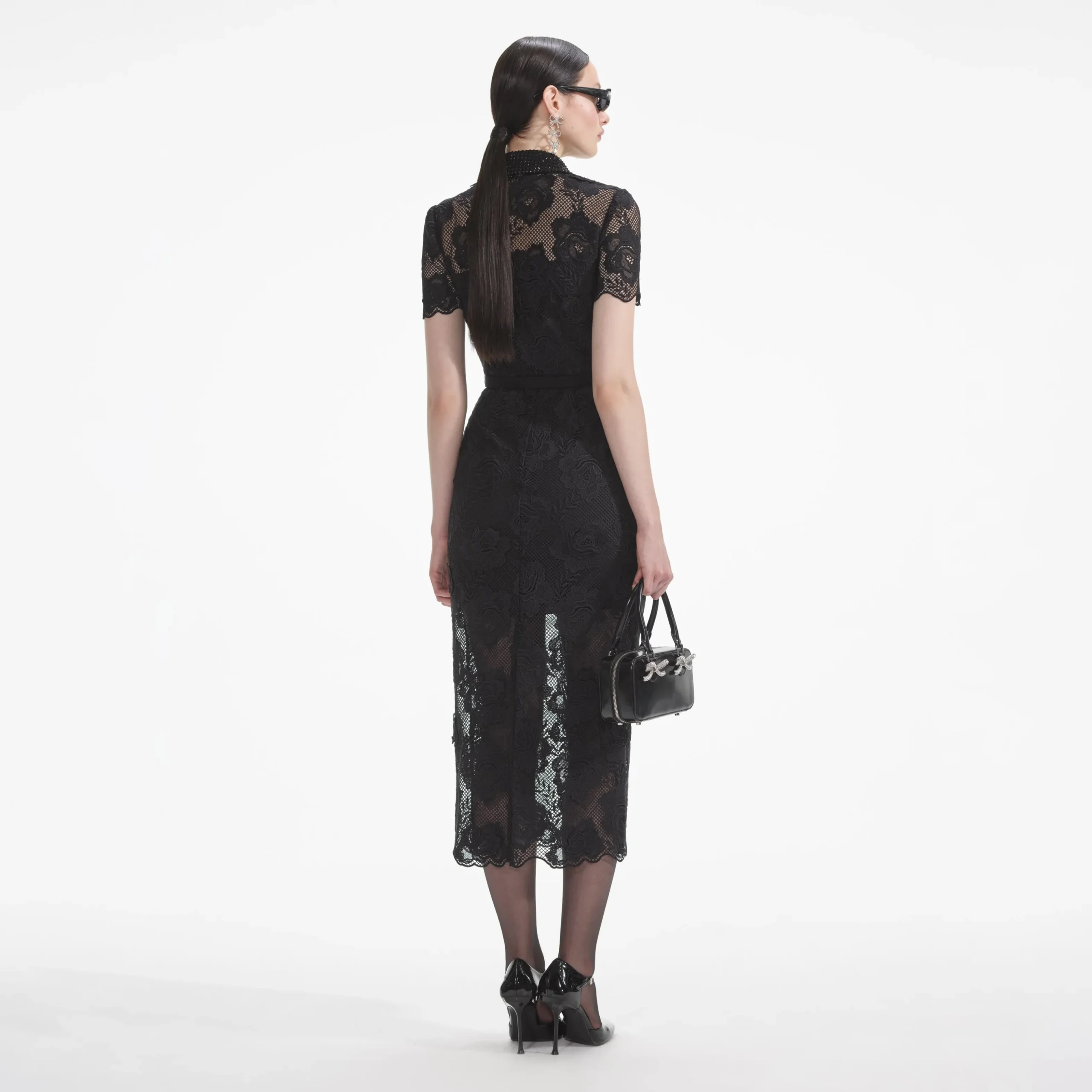 Lace Diamante Midi Dress^self-portrait Outlet
