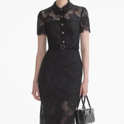 Lace Diamante Midi Dress^self-portrait Outlet