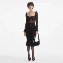 Lace Ruffle Top^self-portrait Flash Sale