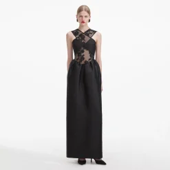 Lace Taffeta Maxi Dress^self-portrait Best Sale