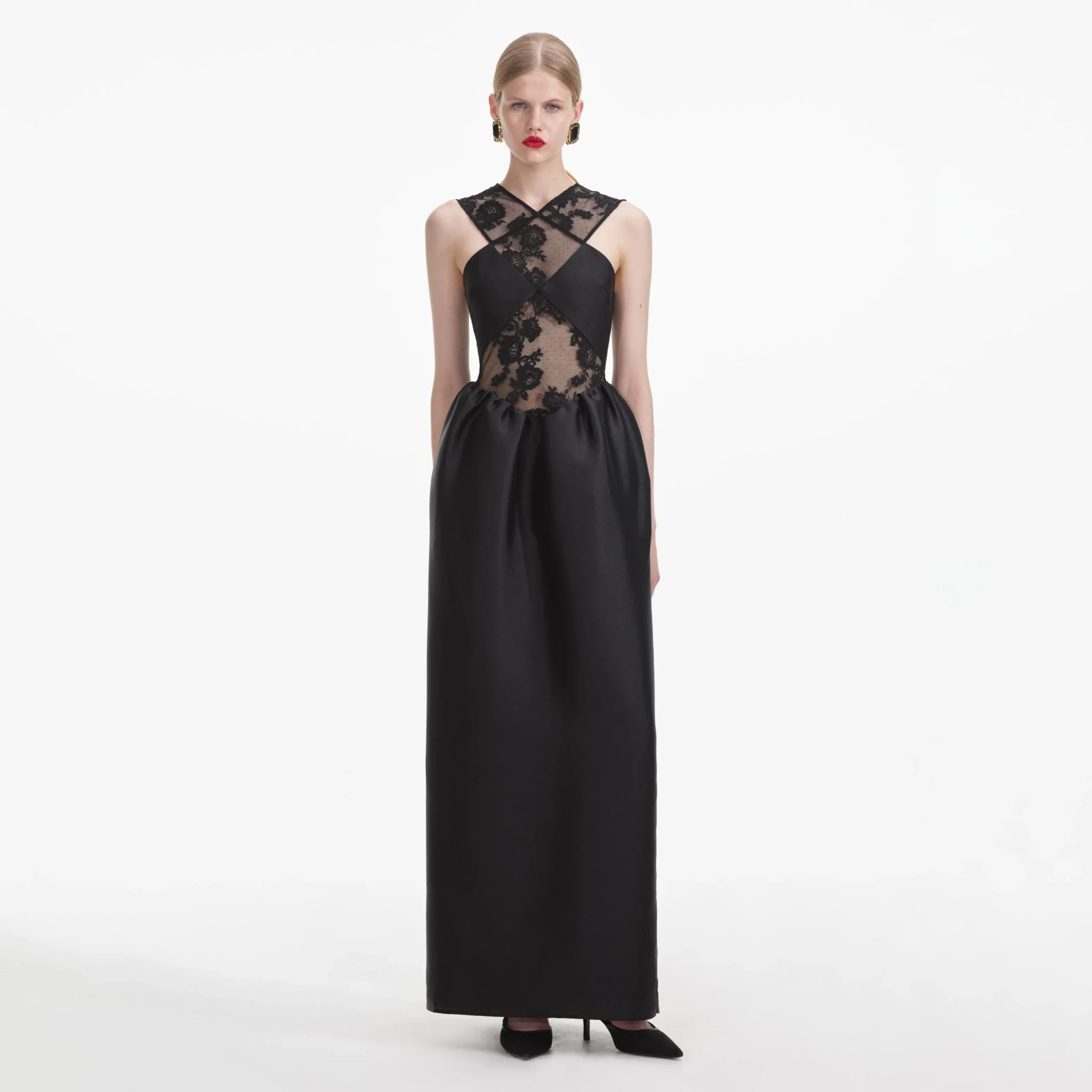Lace Taffeta Maxi Dress^self-portrait Best Sale