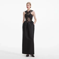 Lace Taffeta Maxi Dress^self-portrait Best Sale