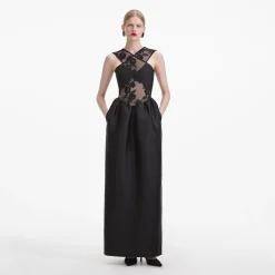 Lace Taffeta Maxi Dress^self-portrait Best Sale