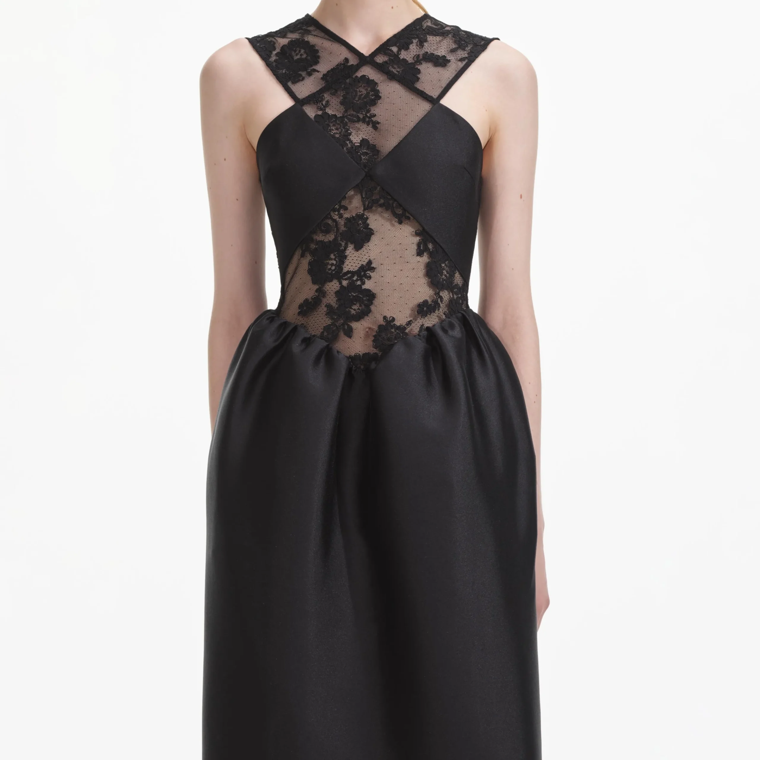 Lace Taffeta Maxi Dress^self-portrait Best Sale
