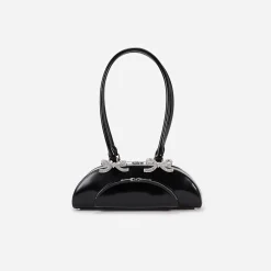 Leather Curved Shoulder Bag^self-portrait New