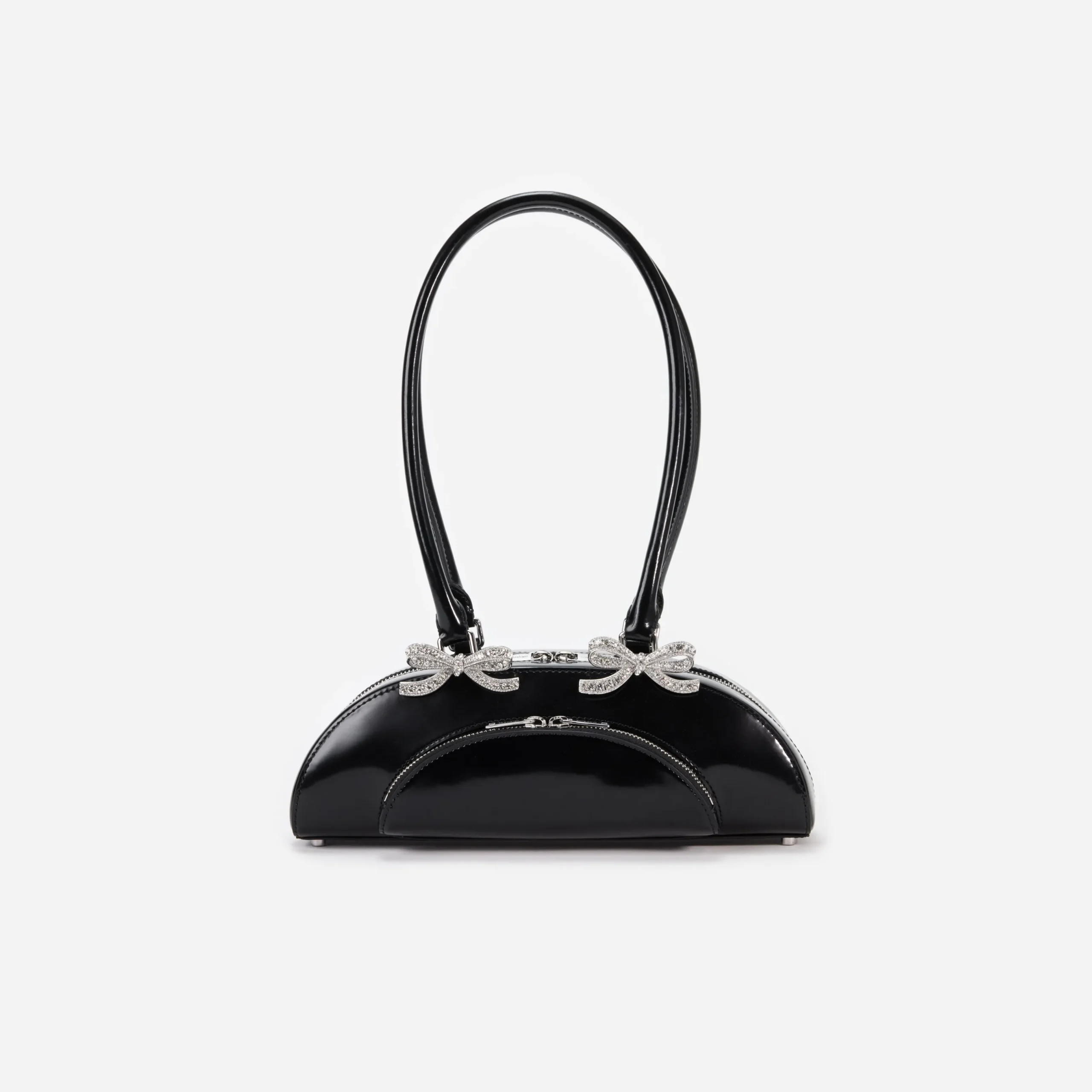 Leather Curved Shoulder Bag^self-portrait New