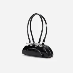 Leather Curved Shoulder Bag^self-portrait New