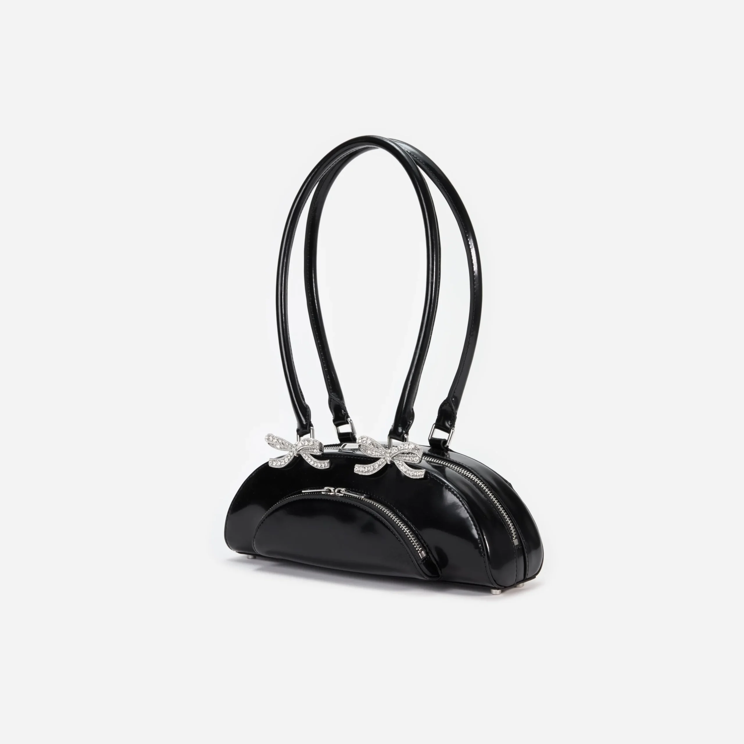 Leather Curved Shoulder Bag^self-portrait New