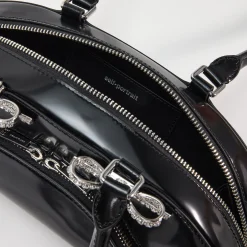 Leather Curved Shoulder Bag^self-portrait New
