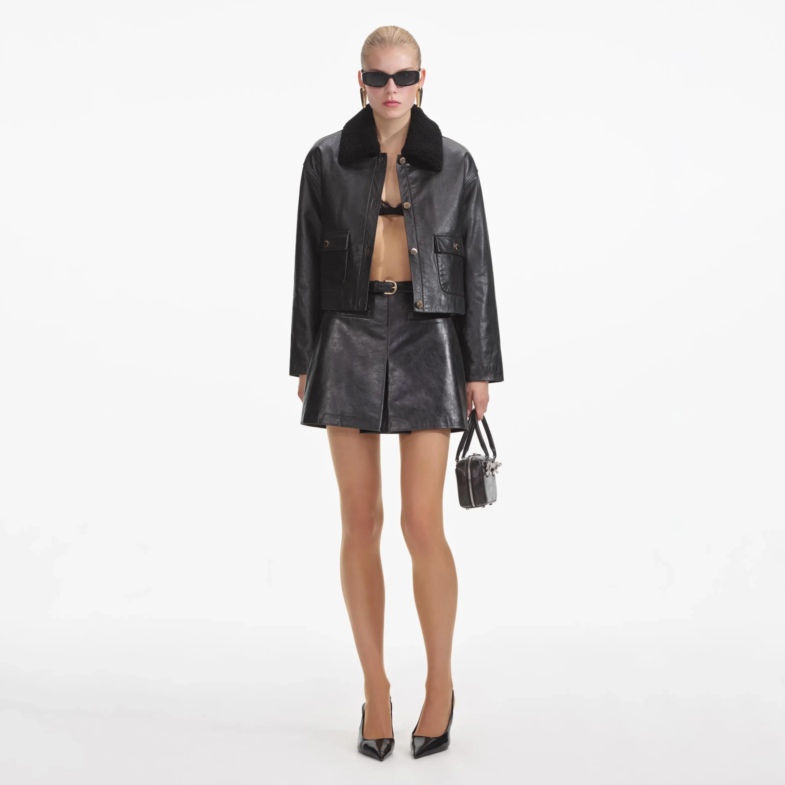Leather Shearling Jacket^self-portrait Cheap